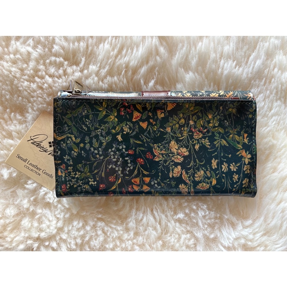 Patricia Nash Bosa Wallet Tuscan Field Floral Leather RFID Tri-fold P1787707 NEW - Picture 2 of 5